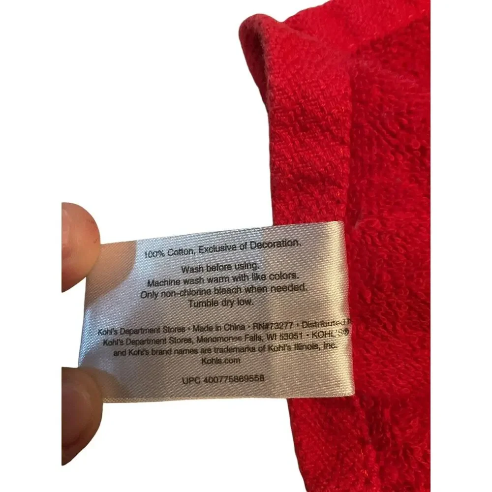 Hand Towels Santa Christmas St. Nicholas Square And Cecil Saydah Embroidered